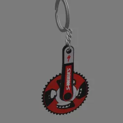 specilized bicycle crank keychain