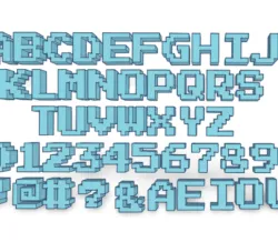Stamp Set ABC Pixel Letters Alphabet Alphabet Numbers Letters Numbers Alphabet
