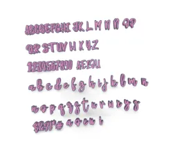 Stamps Set ABC Magnolia Stamp Set Letters Numbers Symbols