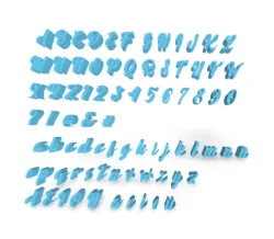 Stamps Set ABC Stamp Set Camellia Alphabet Letters Alphabet Numbers Symbols