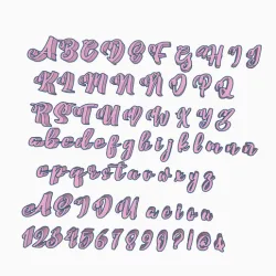 Stamps Set ABC Stamp Set Jasmine Alphabet Letters Alphabet Numbers Symbols