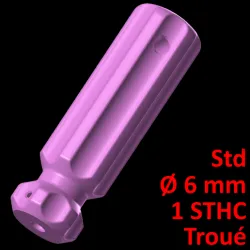Standard Screwdriver Handle Ø 6, with hole, 1 needle screw