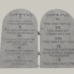 The Ten Commandments list, God Words written on  tablets, flexi joint, print in place, 2 models hollow text, relief text