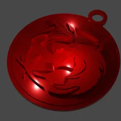 The witcher Netflix keychain/amulet
