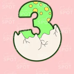 Three Egg Shell Dinosaur Cookie Cutter