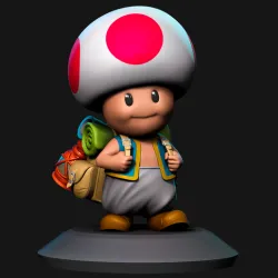 Toad based into super mario bros. movie (2023)
