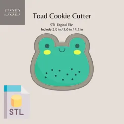 Toad Digital STL Files Download - Toad Cookie Cutters Printable - Cookie Cutter