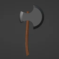 Viking Style Hand / Throwing Axe  ( 28mm Scale ) - Updated