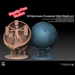 Vitruvian Character Display Royalty Free Version