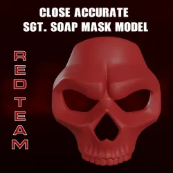 WARZONE 2.0 RED TEAM SGT SOAP MASK