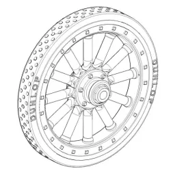 WWI Autocar Canadian Armoured Vehicle / MG Carrier WHEELS