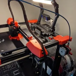 X Axis Gantry Cover with cable channel + zip ties (right)