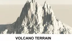 3d Terrain Volcano 3D model