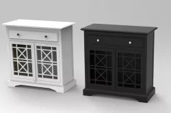 Accent chest ( MDF veneer + rubber wood )
