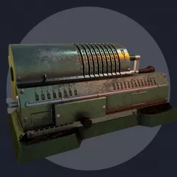 Adding machine Low-poly  3D model