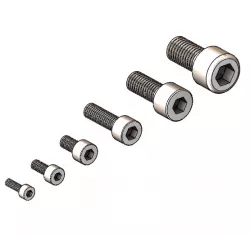 Allen standard bolt with chart of its drill,tap and free hole size