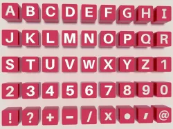 Alphabet - Engrave 3D model