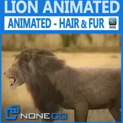 Animated Lion 3D model