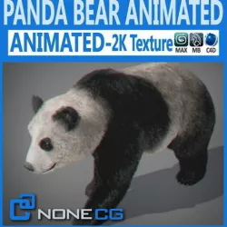 Animated Panda Bear 3D model