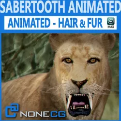 Animated SabreTooth 3D model