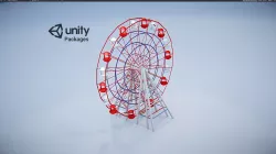 Carousel Ferris wheel  Unity Package Low-poly  3D model