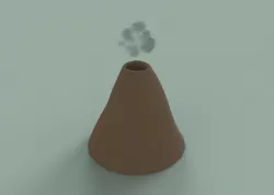 Cartoon volcano Low-poly  3D model