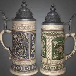 Ceramic Stein 01 Dive Bar - PBR Game Ready Low-poly  3D model