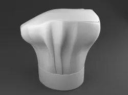 chef hat two 3D model