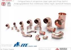 Configured base of refrigeration copper pipes and fittings (metric)