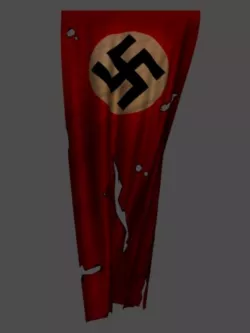 damages flags Low-poly  3D model