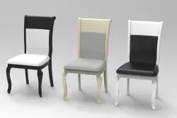 Dining side chair lit2 ( rubber wood + pu )