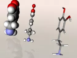 Dopamine molecule 3D model