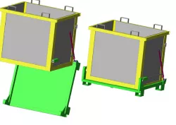 drop bottom container