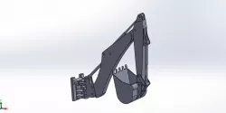 excavator arm solidworks
