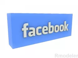 FaceBook 3d Logo 3D model