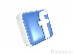FaceBook letter 3d Logo 3D model