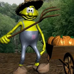 Farmer cartoon RIGGED 3D model