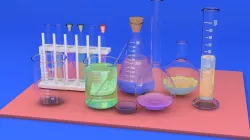 Flasks for chemistry 3D model