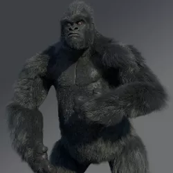 Gorilla rigged 3D model