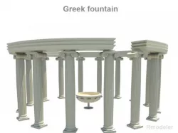 Greek fountain 3D model