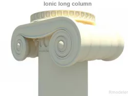Greek ionic long column 3D model