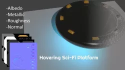 Hovering Sci-Fi Platform Low-poly  3D model