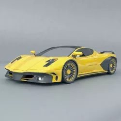 Hyperwasp supercar concept 3D model
