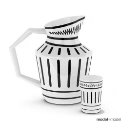 Isi jug and cup 3D model