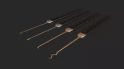 Lockpick set - PBR - lowpoly Low-poly  3D model