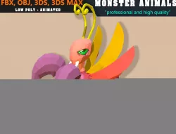 Low Poly  Monster 15 3D Model - Animated Low-poly  3D model