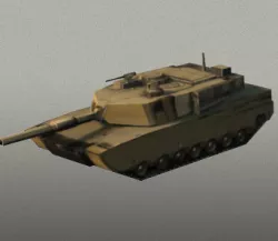M1 Abram tank Low-poly  3D model