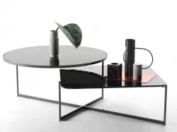Marble Vases with Leaf on Mohana Table 3D model