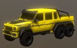 Mercedes-Benz G600 2018 Brabus 6x6 Wheel Drive Low-poly  3D model