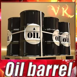 Metal Oil Drums 3D model